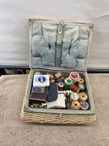 lot 9108 image: vintage full sewing box