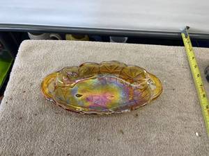 lot 9124 image: carnival glass dish