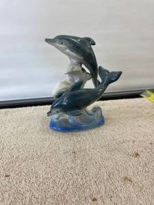 lot 9126 image: Dolphin statue