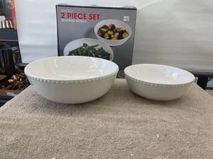 lot 9146 image: beaded serving bowls