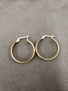 lot 9213 image: pair hoop earrings marked 925