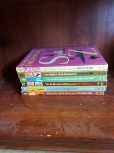 lot 9227 image: lot of golden book illustrated doctionary