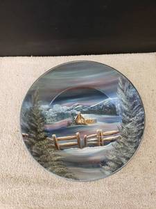 lot 9237 image: hand paintedsigned plaque