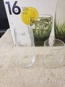 lot 9269 image: set 16 glasses 8 each