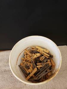 lot 9321 image: bucket of clothes pins