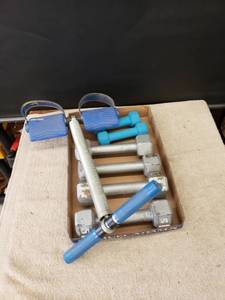 lot 9337 image: lot of weightsab exerciser