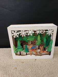 lot 9387 image: 3-d wood Christmas decor