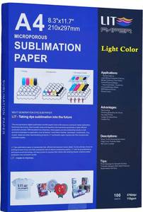 lot 25138 image: (2) LIT Sublimation Paper A4 8.3x11.7 inch, 100 Sheets 110gsm Heat Press Transfer Paper - For Any Epson Sawgrass Ricoh HP Inkjet Sublimation Printers With Sublimation Ink For Sub Blanks T shirts Mugs