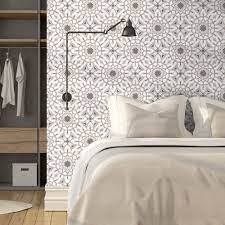 lot 2739 image: Flower  Mandala Peel &amp Stick Wallpaper