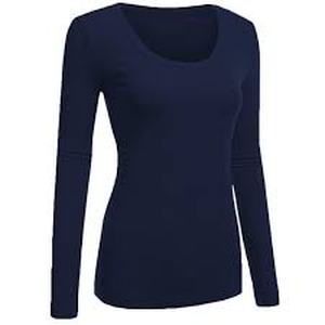 lot 8641 image: Basics Womens Long Sleeve Shirt (Size XL)