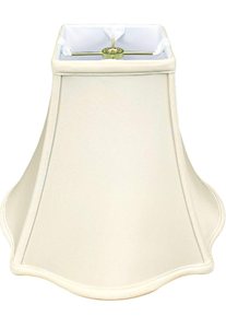lot 59586 image: 4 - Royal Designs Fancy Square Bell Lamp Shade - Eggshell