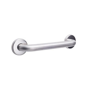 lot 59594 image: CSI Bathware 18 in. x 1.50 in. Concealed Flange Straight Grab Bar - Satin Stainless, Pack of 2
