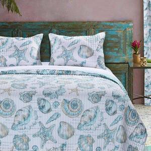 lot 59600 image: Cruz Quilt Set by Barefoot Bungalow, White Sea