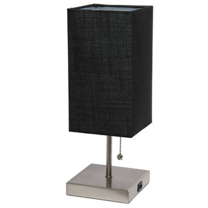 lot 59626 image: Petite Stick Lamp with USB-Simple Designs, Black