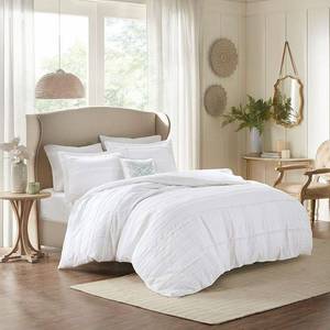 lot 59629 image: Madison Park Celeste 4-Pc. Duvet Cover Set, KingCalifornia King,White