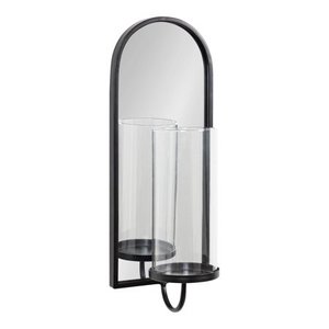 lot 59632 image: Kate and Laurel Ezerin Metal Mirror Wall Sconce - 6x5x16