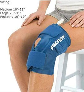 lot 59659 image: Aircast Cryo Cuff Cold Therapy Knee Solution - Blue - Large, Non Motorized, Gravity-fed System, 1count