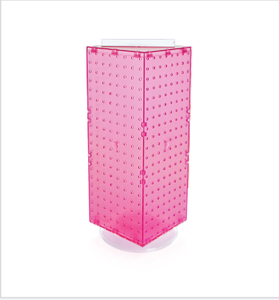 lot 59667 image: Four-Sided Revolving Pegboard Counter Display, Pink