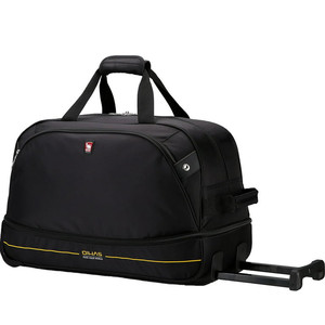 lot 59668 image: Oiwas Small Rolling Duffle Bag with Wheels 22 Carry-on Luggage Tote Suitcase, Black