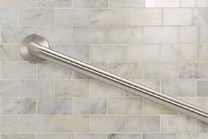 lot 59687 image: Moen Home 24-Inch Bathroom Grab Bar, Stainless Steel