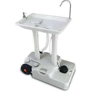lot 59709 image: SereneLife Portable Camping Sink wTowel Holder & Soap Dispenser-30L Water Capacity, Model SLCASN25