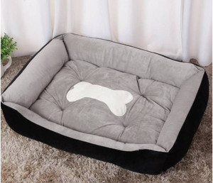 lot 59732 image: Pet Bed Soft Sofa Style with Bone Silhouette