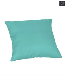 lot 59734 image: 20 inch square Solid sunbrella Throw Pillow - Canvas Aruba