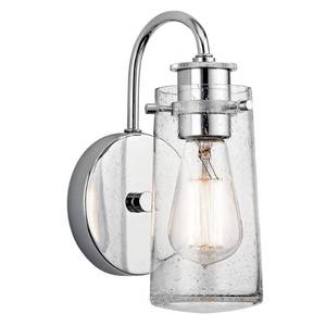 lot 59746 image: Kichler Braelyn Chrome 9 High Seedy Glass Wall Sconce