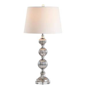 lot 59766 image: Vivienne 31 Triple Sphere GlassCrystal LED Table Lamp, Smoked Grey by JONATHAN Y