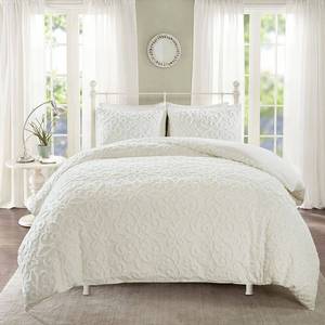 lot 59767 image: Madison Park Cotton Chenille 3-Pc. Duvet Cover Set, FullQueen