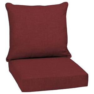 lot 59812 image: Arden Selections Outdoor Deep Seating Cushion Set 24 x 24 Ruby Red Leala