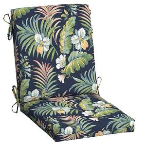 lot 59815 image: Arden Selections Outdoor Dining Chair Cushion, 3 Full Set Cushions