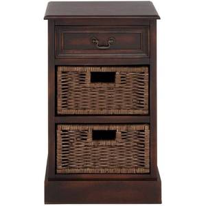 lot 59829 image: DecMode 16 x 28 Maroon Wood Traditional Storage Unit