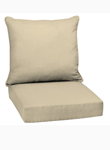 lot 59833 image: Arden Selections Tan Outdoor Deep Seat Cushion Set, Set of 2