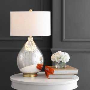 lot 59841 image: Jonathan Y Sasha 30.75 GlassMetal Led Table Lamp