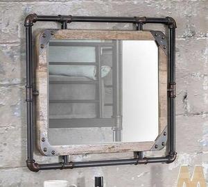 lot 59845 image: Mcalroy I Industrial Metal Mirror, Black