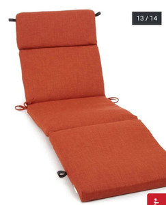 lot 59849 image: Blazing Needles 72-inch All-weather Chaise Lounge Cushion- Retail$97.99