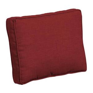 lot 59853 image: Arden Selections PolyFill Outdoor Cushion Pillow Back 19 x 24 Ruby Red Leala