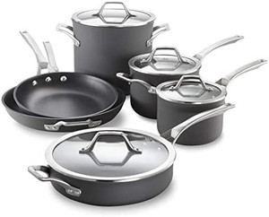 lot 59858 image: Calphalon 10-Piece Pots and Pans Set