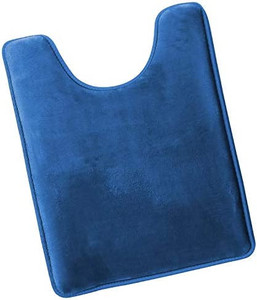lot 59862 image: Clara Clark Bathroom Contour Rug,Velvet Memory Foam Toilet U-Shaped Bath Mat , Set of two