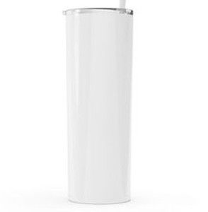 lot 59868 image: Tumbler With Lid, White, 20oz