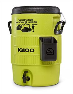 lot 59879 image: Igloo Hardsided Commerical Acid Green 5-Gallon Seat Top Wash Station