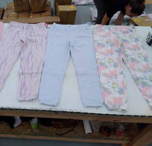 lot 59890 image: Girls Cat & Jack Fleece Sweatpants. Size L(1012). 3 pairs, 3 different colors