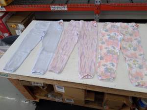 lot 59897 image: Girls Cat & Jack Fleece Sweatpants. Size L(1012). 2 pairs, 2 different colors