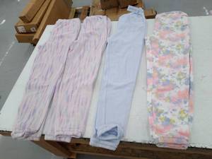 lot 59903 image: Girls Cat & Jack Fleece Sweatpants. Size XXL(18). 4 pairs, 3 different colors(2 purple tie-Dye)