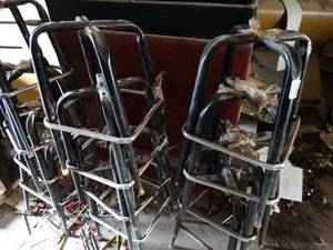 lot 1042 image: Metal Stool Bases  Booths and Misc