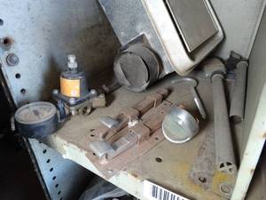 lot 1088 image: Misc Commercial Freezer Parts  Thermometer  Locks  More