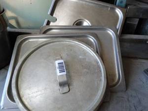 lot 1097 image: Variety of Stainless Steel Lids