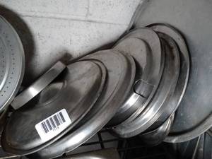 lot 1113 image: Variety of Round Stainless Lids