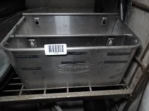 lot 1115 image: Small 2-Tiered Stainless Wall Mountable Shelf